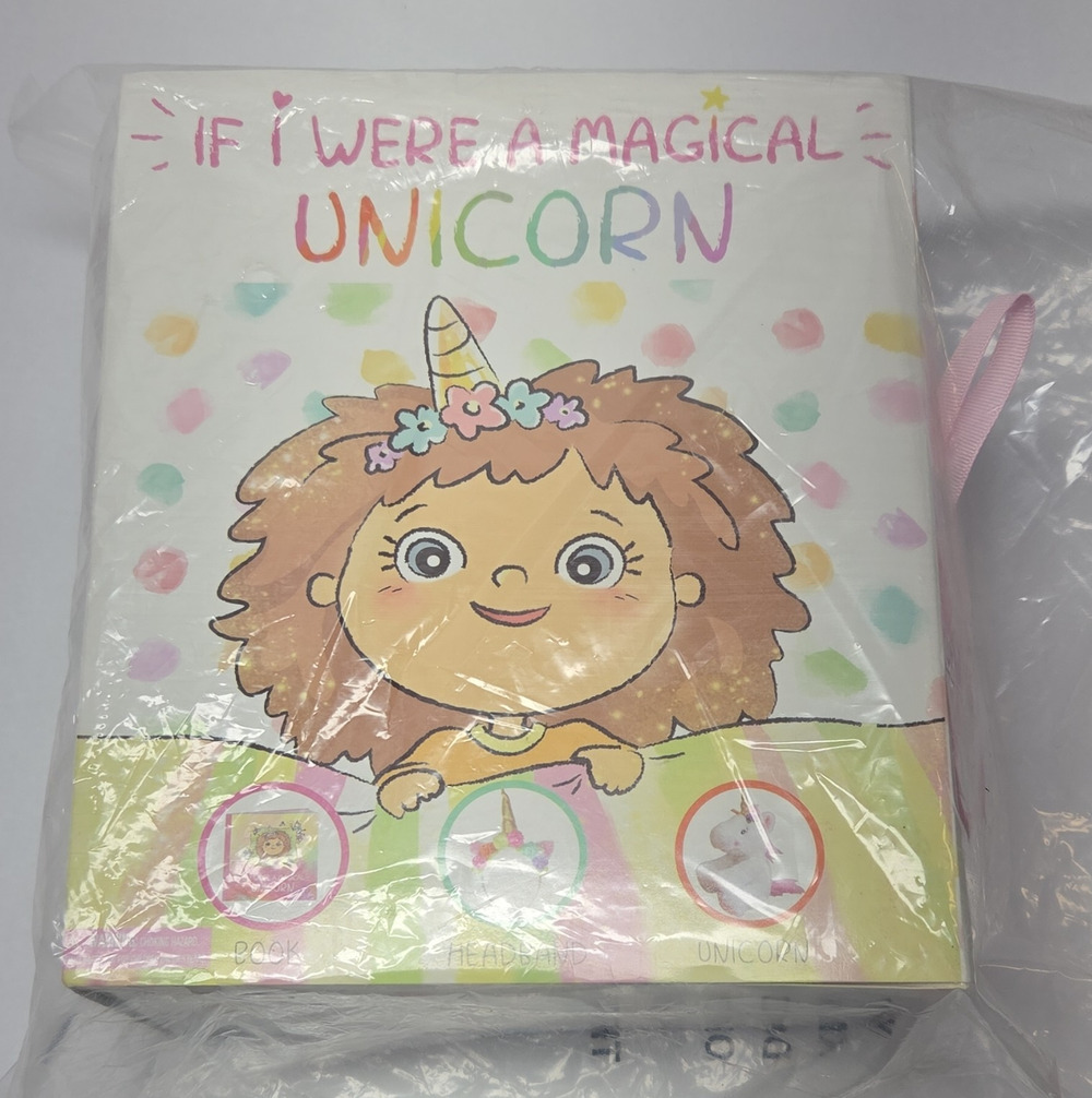 If I Were a Magical Unicorn Set Book + Headband + Unicorn Plush Kit, Gift set